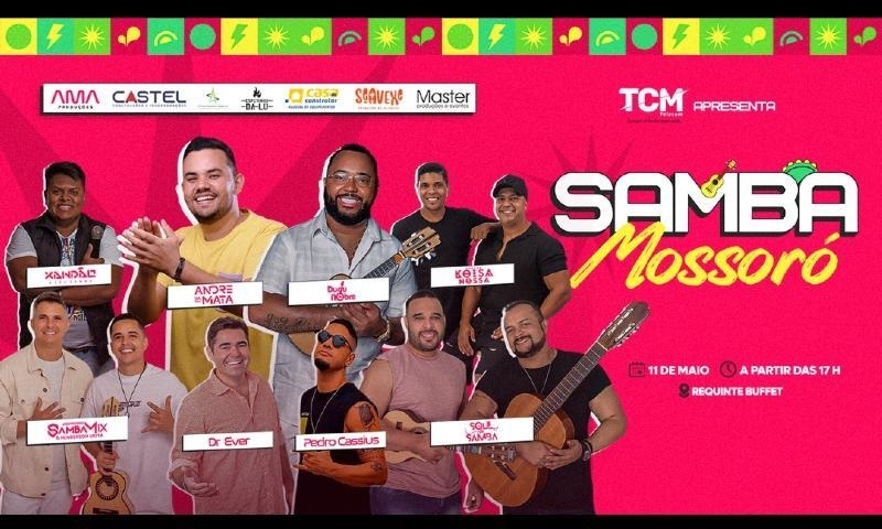 Samba Mossoró vai receber Dudu Nobre e mais oito atrações no dia 11 de maio