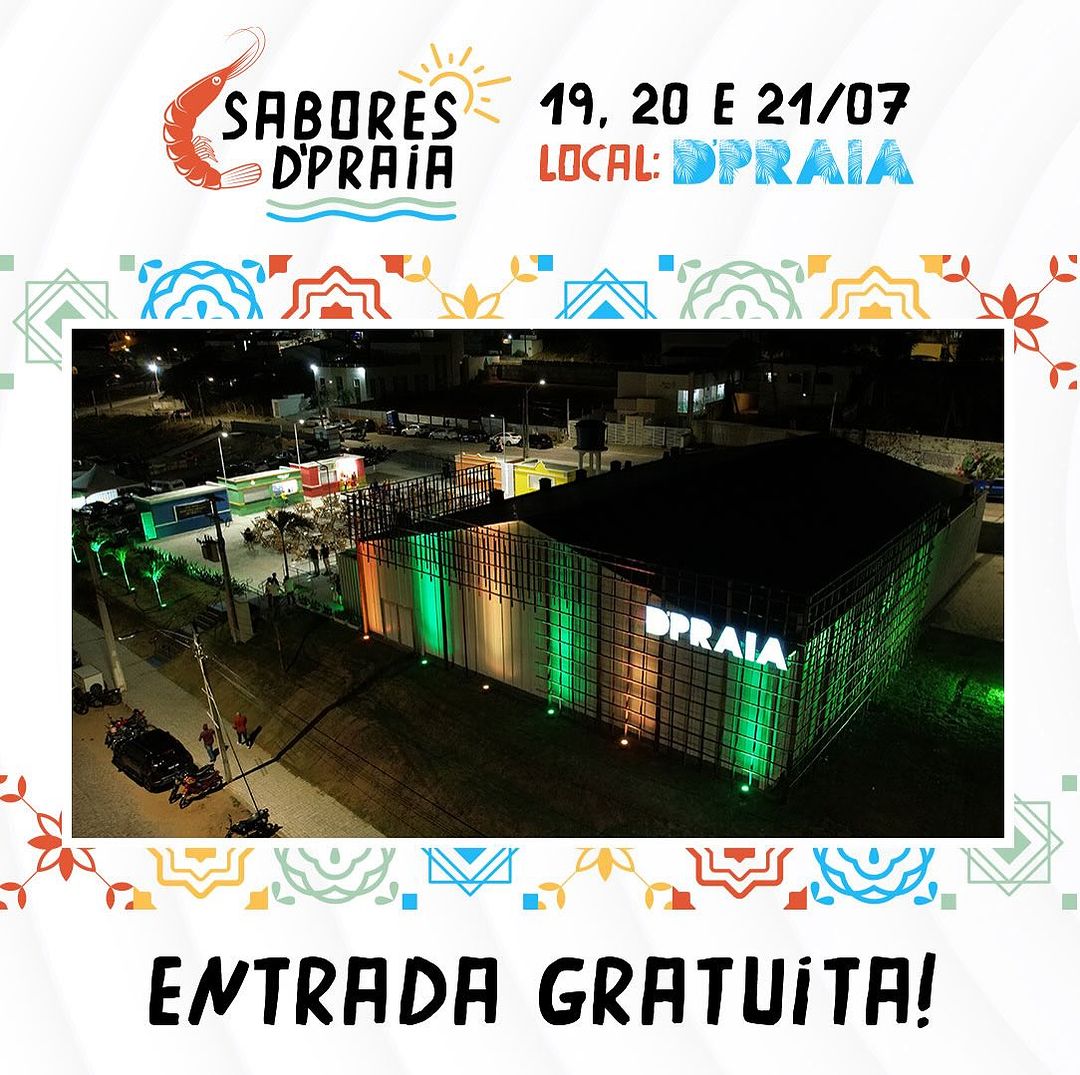 Festival Sabores D’Praia realiza segunda edição de 19 a 21 de julho; Confira a programação