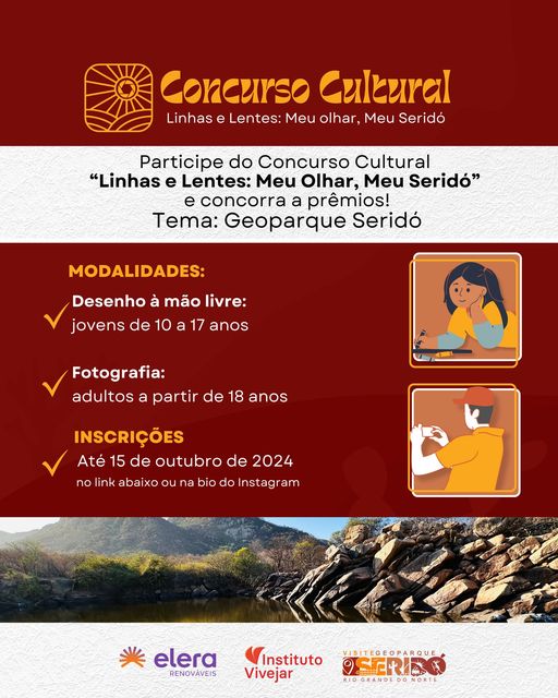 Concurso Cultural “Linhas e Lentes: Meu Olhar, Meu Seridó” destaca o Geoparque Seridó