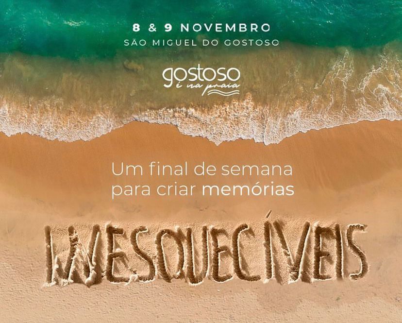 6ª edição do Gostoso é na Praia acontece no dia 8 de novembro com grandes atrações