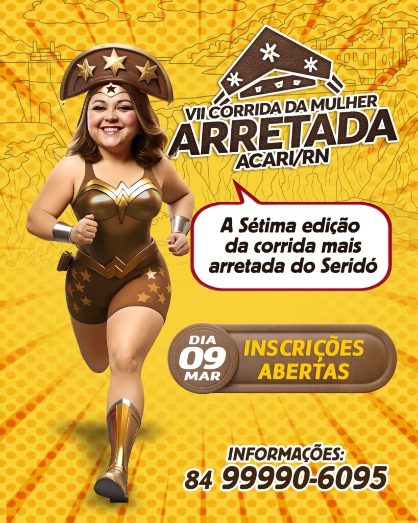 Inscrições abertas para “Corrida da Mulher Arretada” em Acari