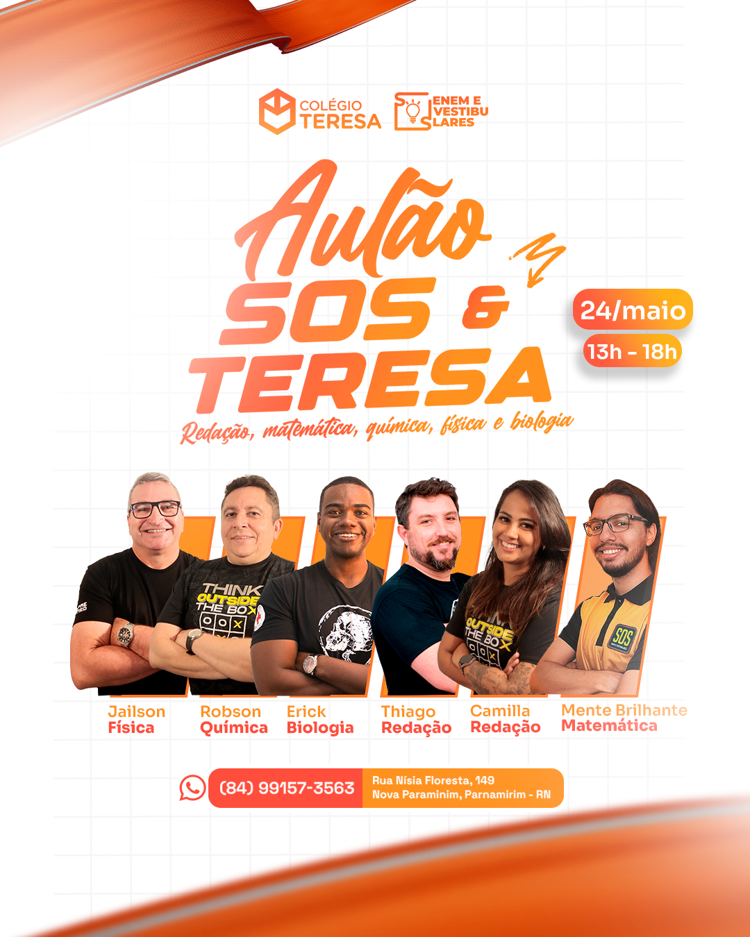 Colégio Teresa promove aulão preparatório do ENEM com supertime de professores