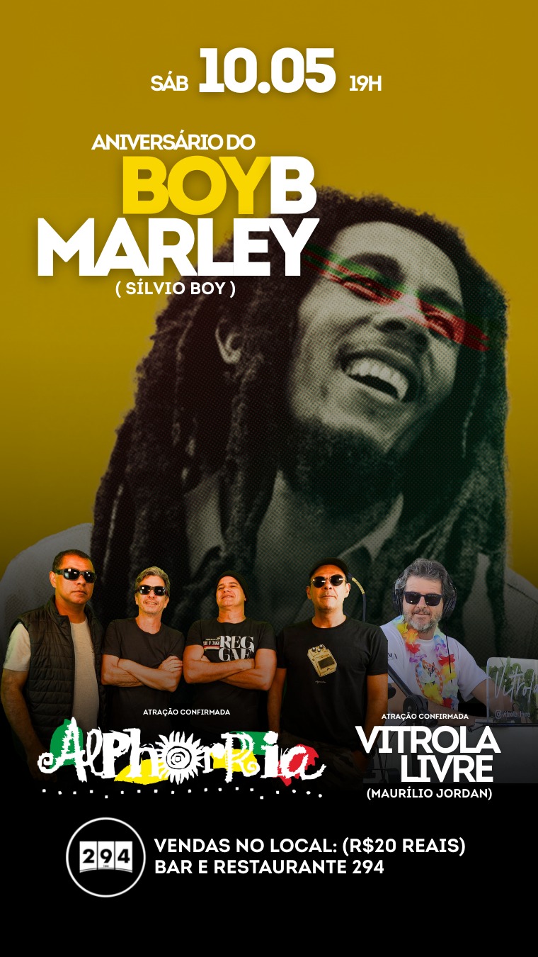 Show em homenagem a Bob Marley acontece no dia 10 de maio em Natal