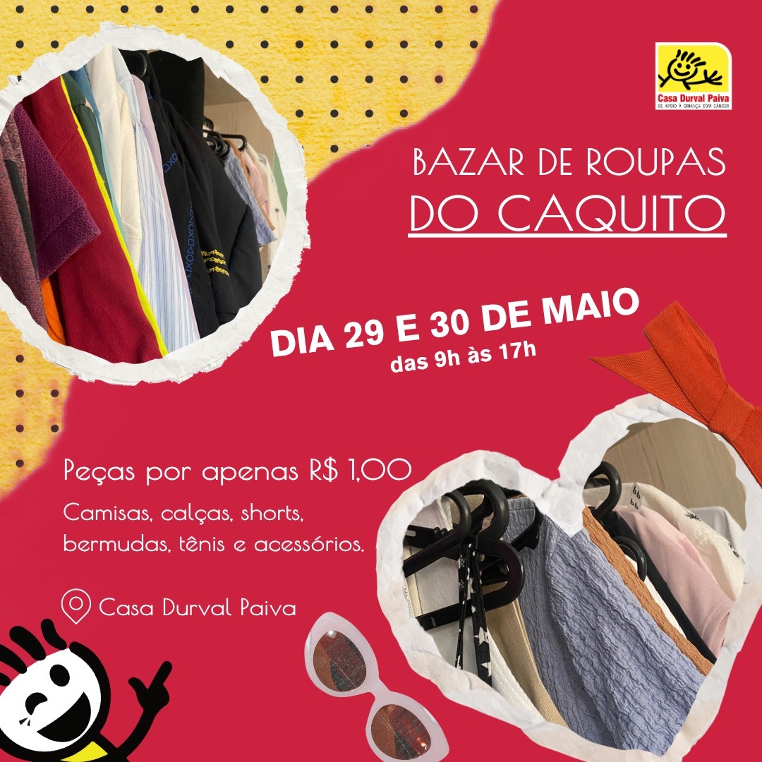 Casa Durval Paiva realiza mega bazar de roupas e acessórios com peças por R$1