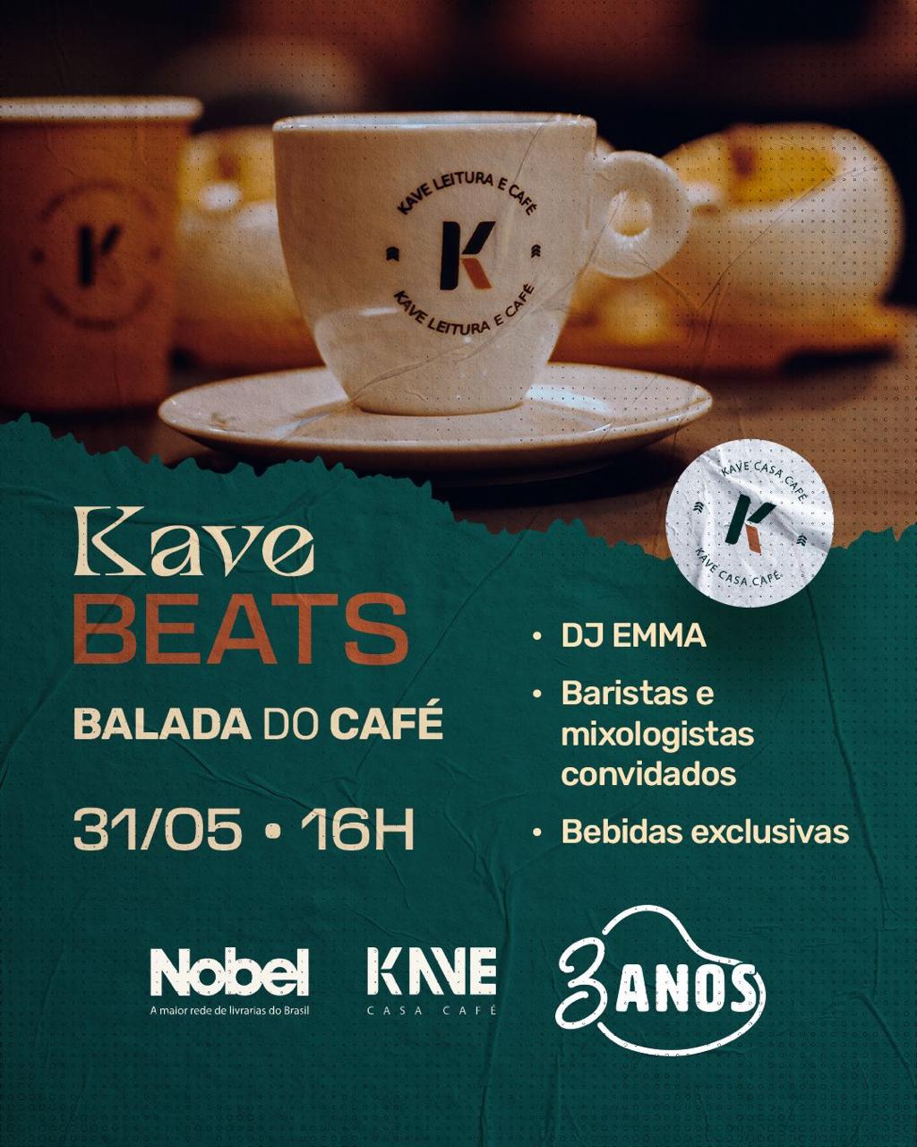 Kave celebra 3 anos com balada inusitada que une café e música eletrônica
