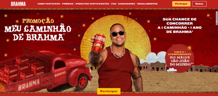 Já pensou em ganhar um caminhão da Brahma e ter motivos para comemorar o ano inteiro?