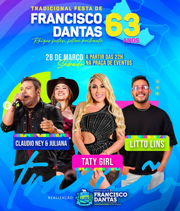 Taty Girl é atração confirmada na tradicional Festa de Francisco Dantas no próximo dia 28