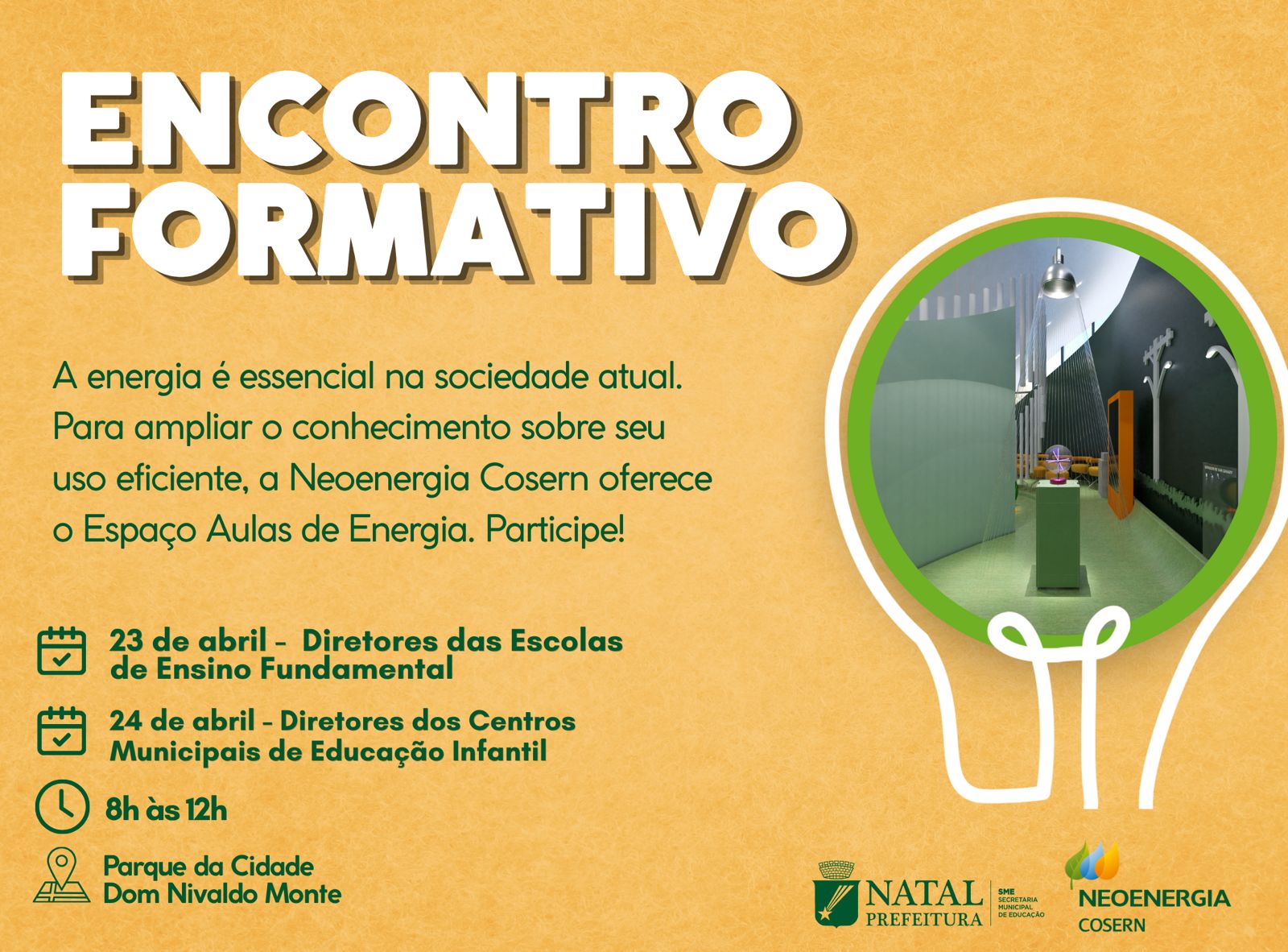Espaço Aulas de Energia vai receber diretores da Rede Municipal de Ensino para formação