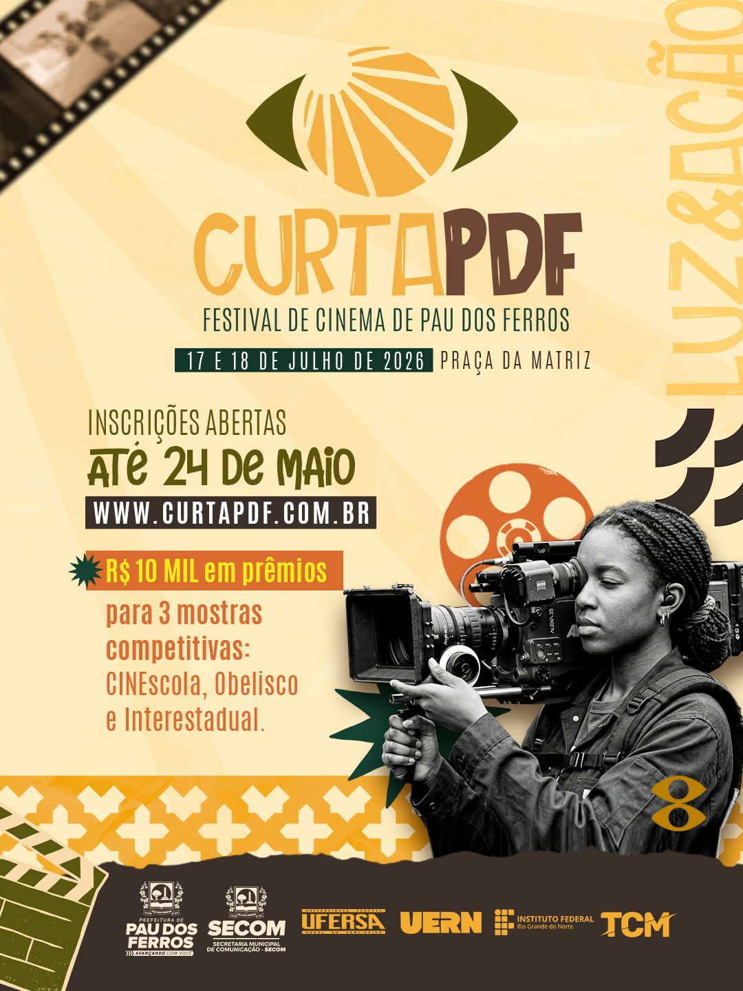 Pau dos Ferros lança festival de cinema com 10 mil em prêmios para produções audiovisuais