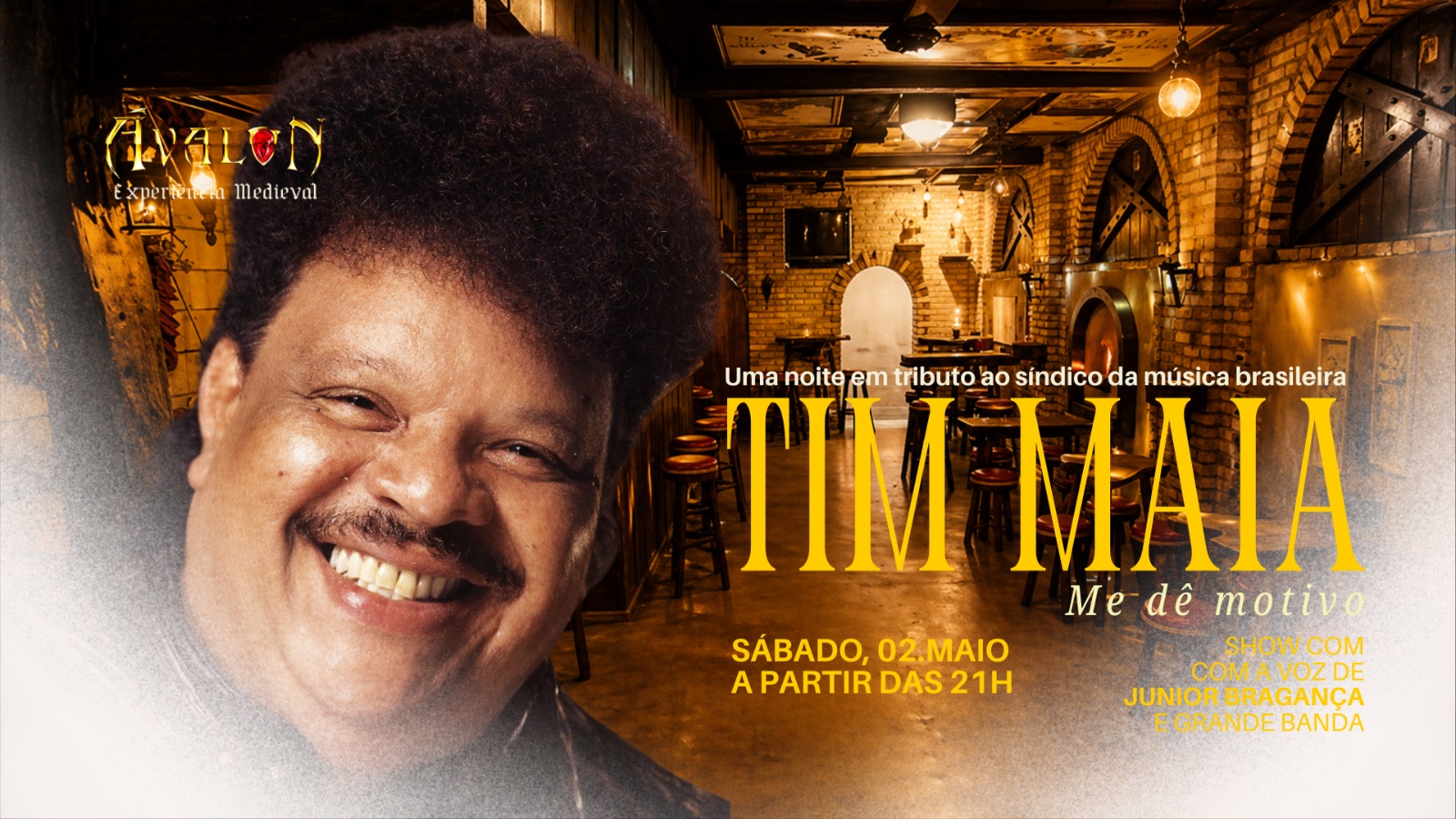 Ávalon recebe show em homenagem a Tim Maia neste sábado, 2 de maio