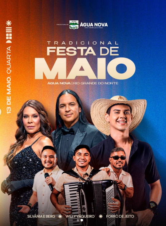 Tradicional Festa de Maio de Água Nova/RN divulga atrações