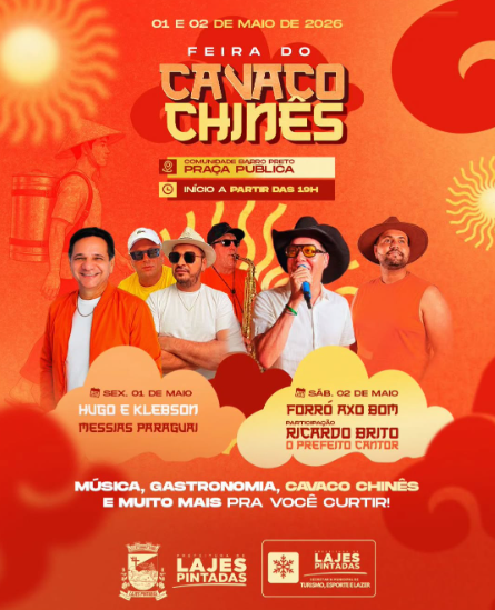 5ª Feira do Cavaco Chinês promete movimentar Lajes Pintadas com música, cultura e gastronomia