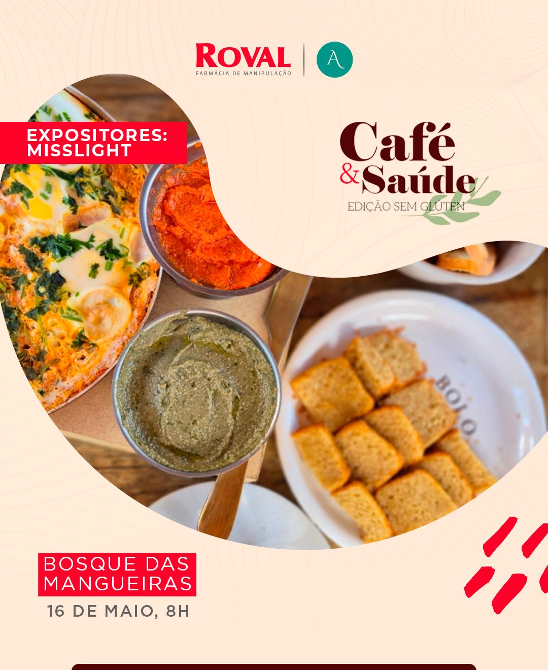 “Café & Saúde: edição sem glúten” acontece no próximo sábado (16) no Bosque das Mangueiras