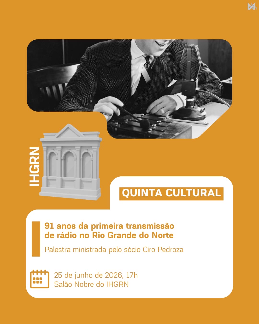 Quinta Cultural comemora os 91 anos da 1ª transmissão de rádio em Natal