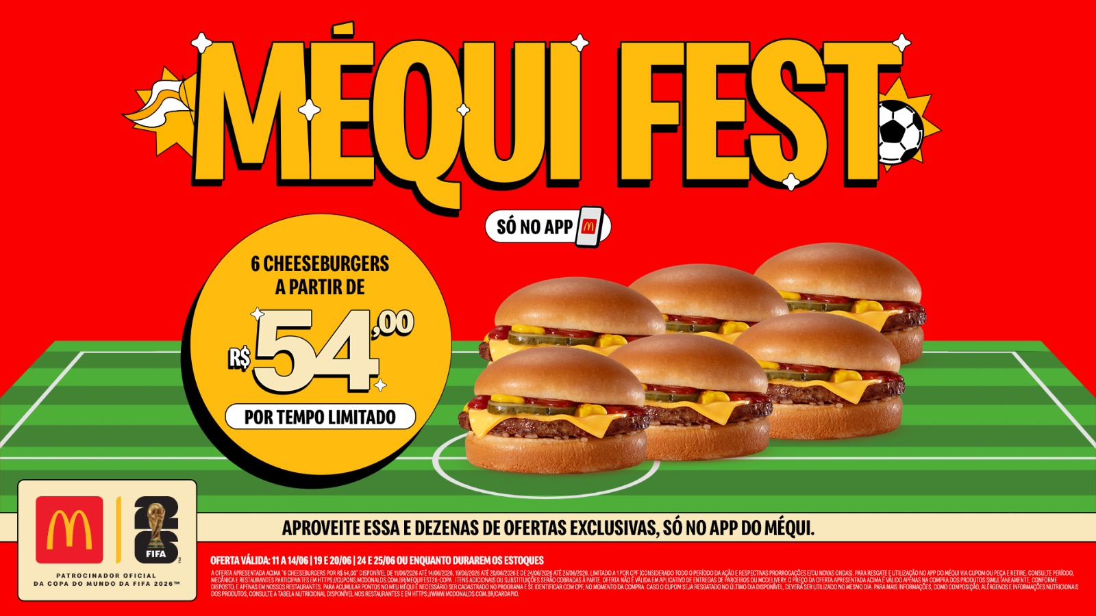 Méqui Fest traz ofertas exclusivas para o período dos jogos na Copa do Mundo FIFA