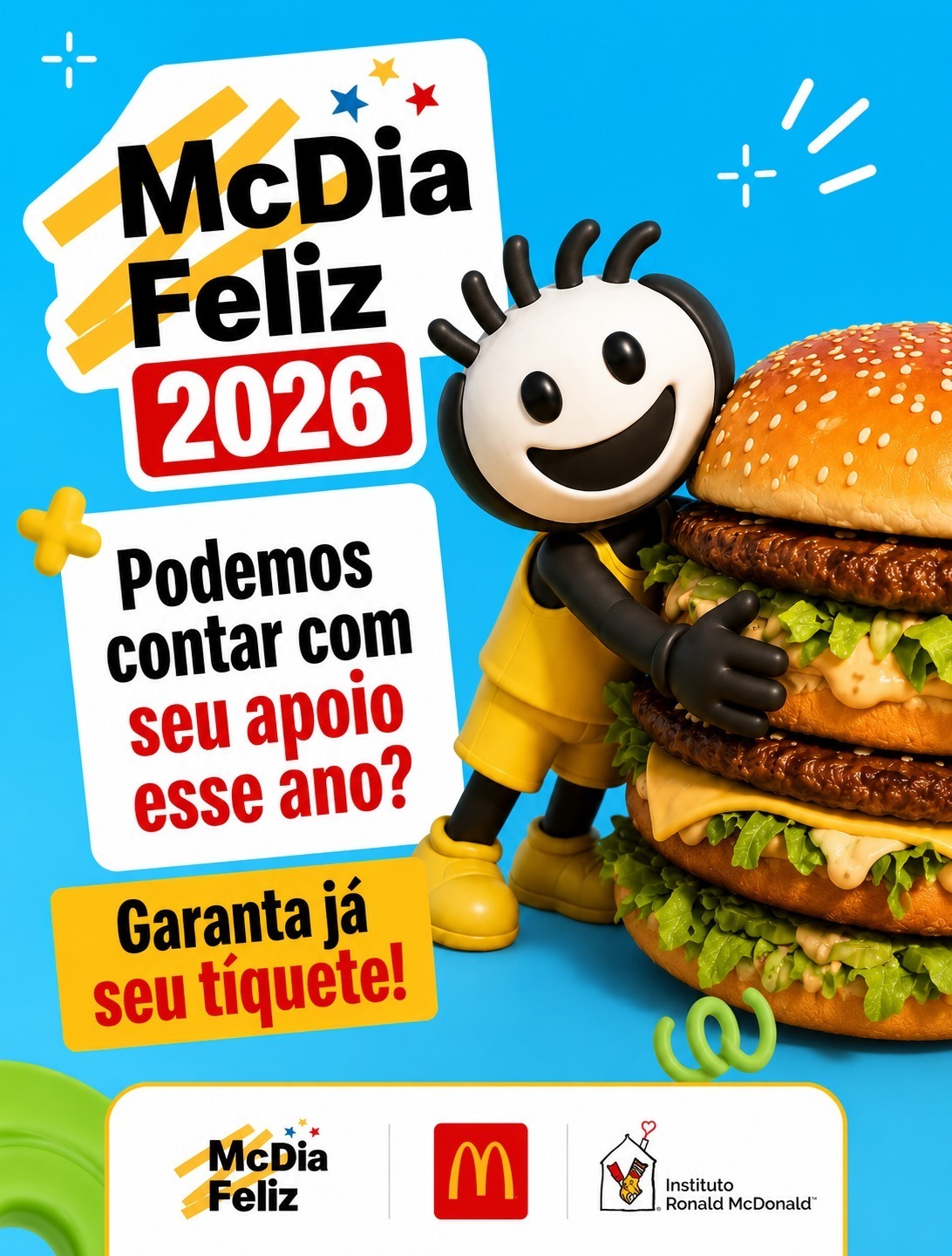 Casa Durval Paiva inicia venda de tickets físicos do McDia Feliz 2026