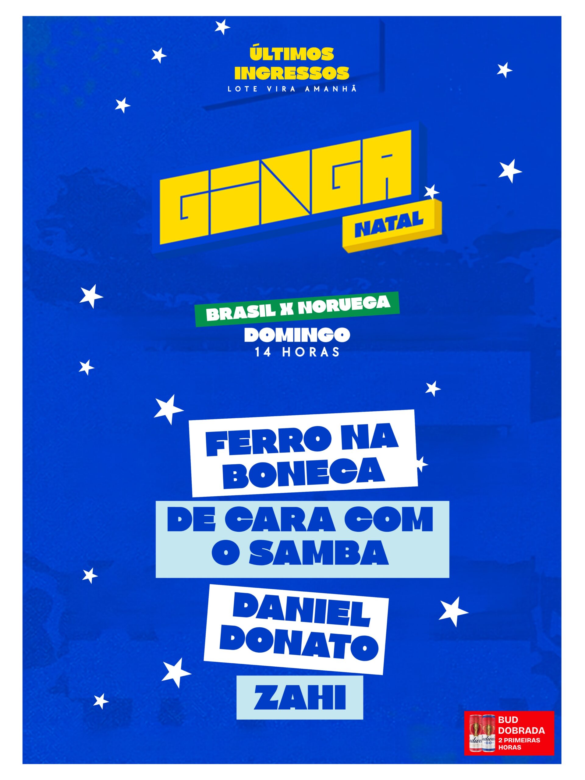 GINGA Natal transmite Brasil x Noruega pelas oitavas da Copa neste domingo