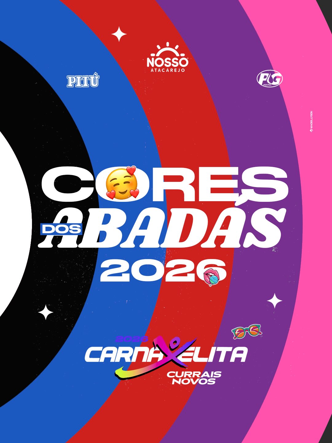 Carnaxelita 2026 divulga as cores dos abadás; Confira