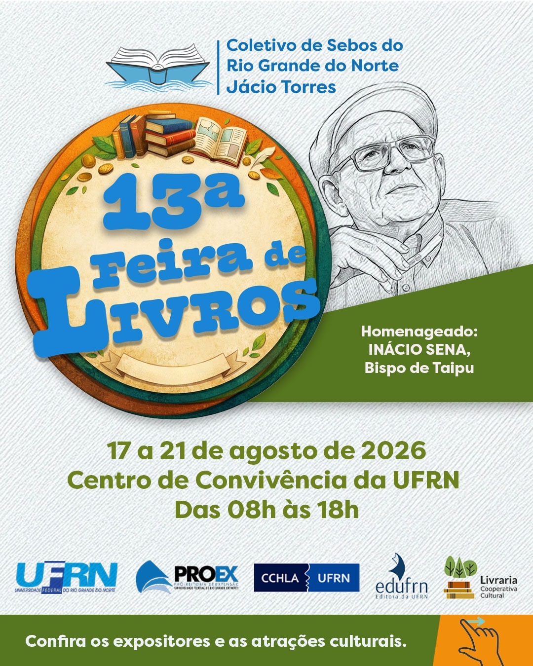 UFRN recebe 13ª Feira de Livros a partir do dia 17 de agosto