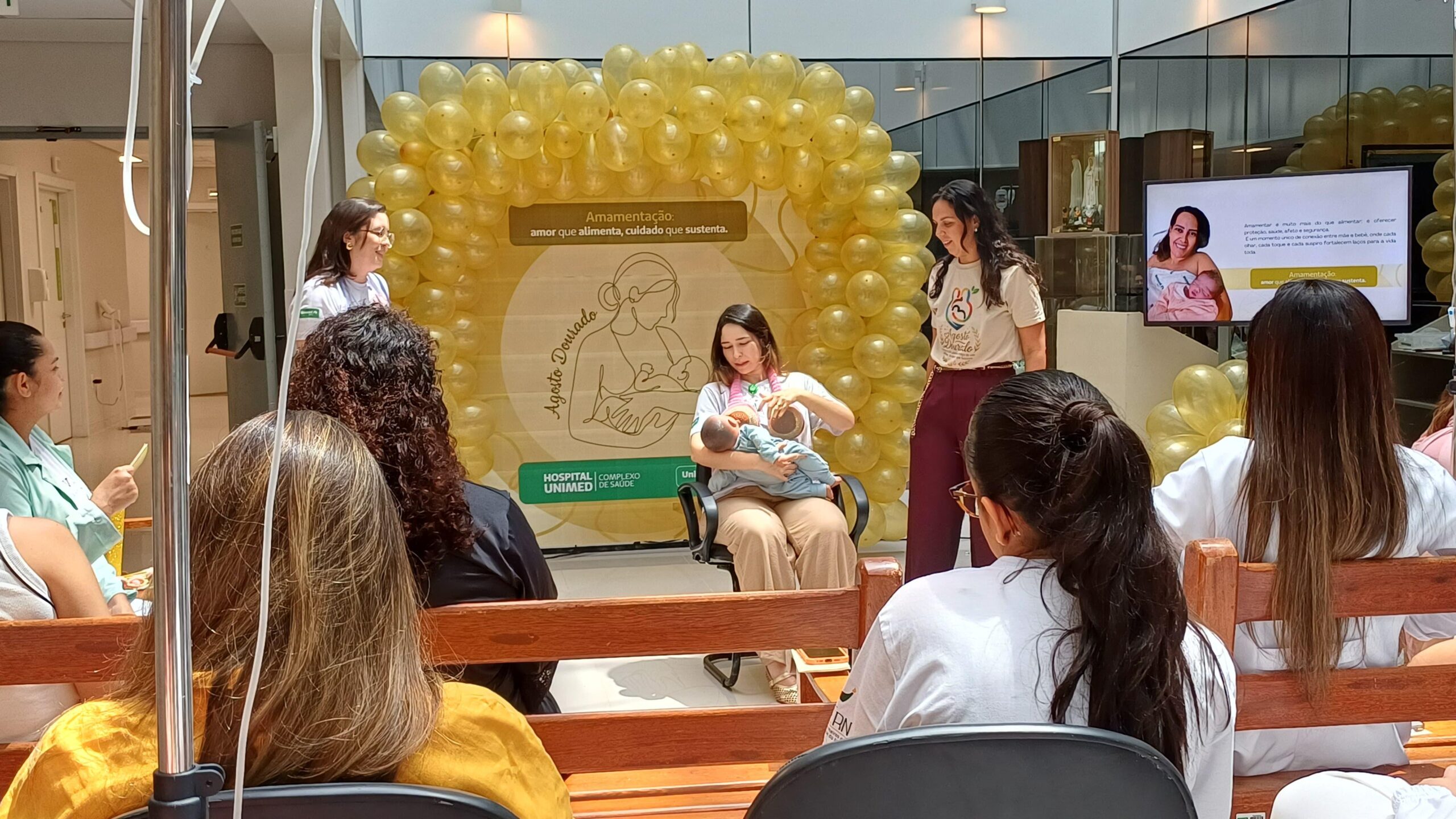 Hospital Unimed promove ação do Agosto Dourado com foco em informação e acolhimento na amamentação