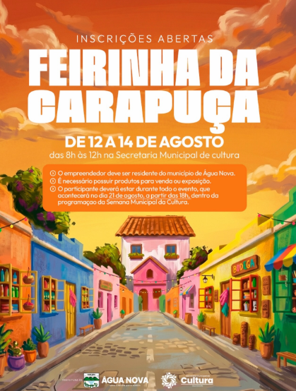 Feirinha da Carapuça abre inscrições para empreendedores da região de Água Nova/RN