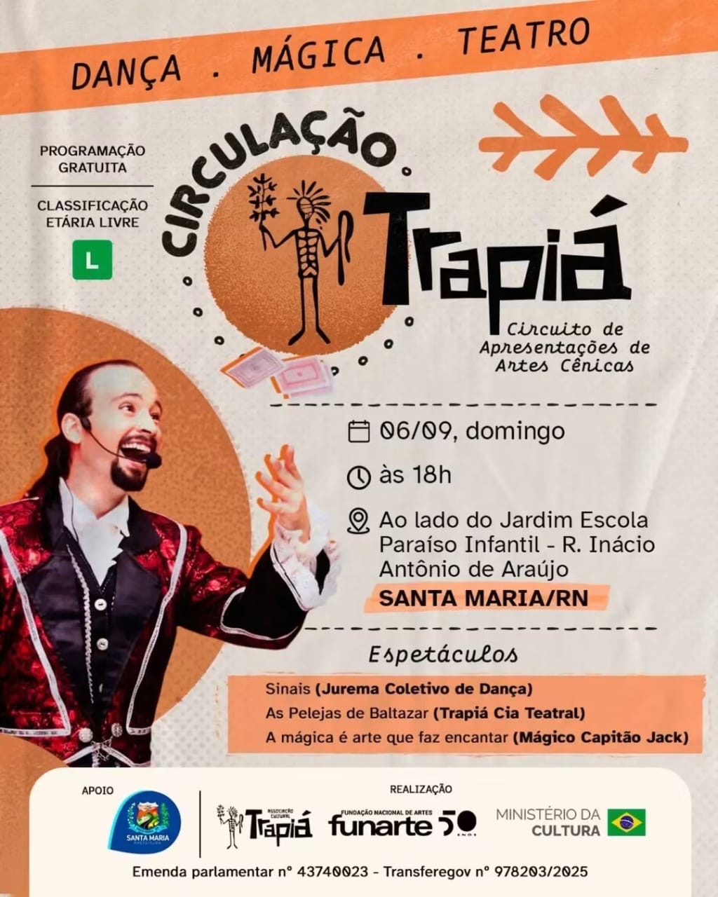 Circulação Trapiá chega ao agreste potiguar neste domingo