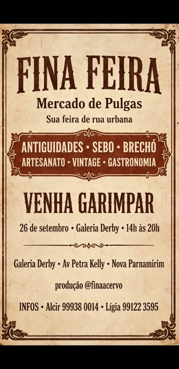 Fina Feira reúne brechó, artesanato, gastronomia, arte e música em iniciativa pela economia circular