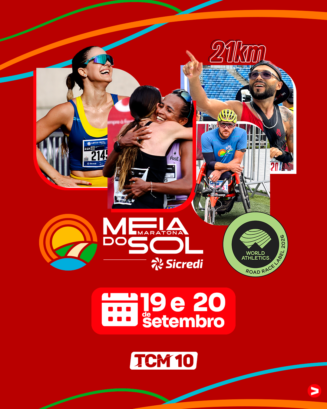 TCM transmite ao vivo Meia Maratona do Sol Sicredi 2026