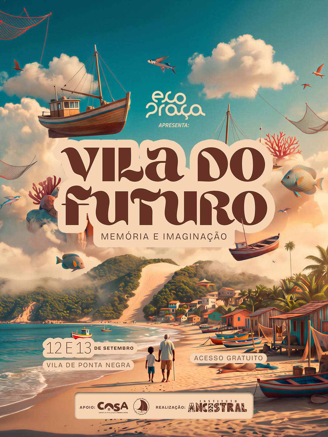 Ecopraça apresenta Vila do Futuro, edição especial que ocupa a Vila de Ponta Negra com memória e cultura