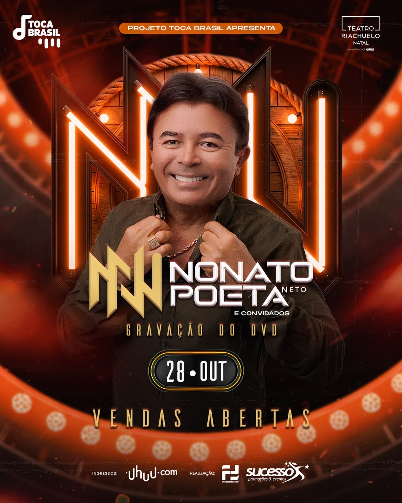 Nonato Neto Poeta grava audiovisual em Natal com Xand Avião, Vicente Nery e outros convidados