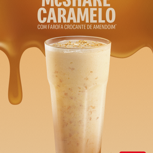 Calda de caramelo retorna ao McDonald’s com o novo McShake Caramelo com Paçoca