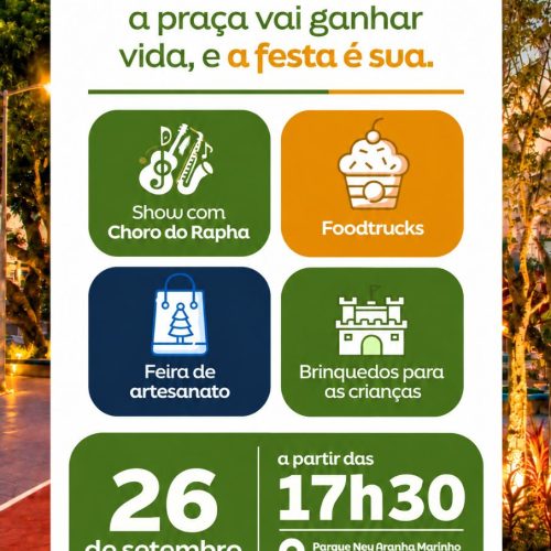 Viva a Praça terá segunda edição no Parque Ney Aranha Marinho neste sábado (26)