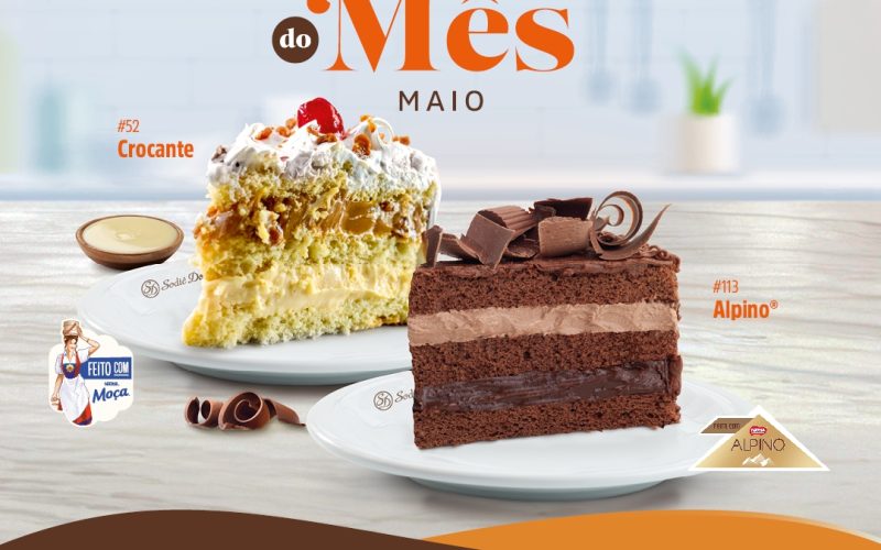Alpino e Crocante são os Bolos do Mês de Maio na Sodiê Doces; Novidade já chegou em Natal