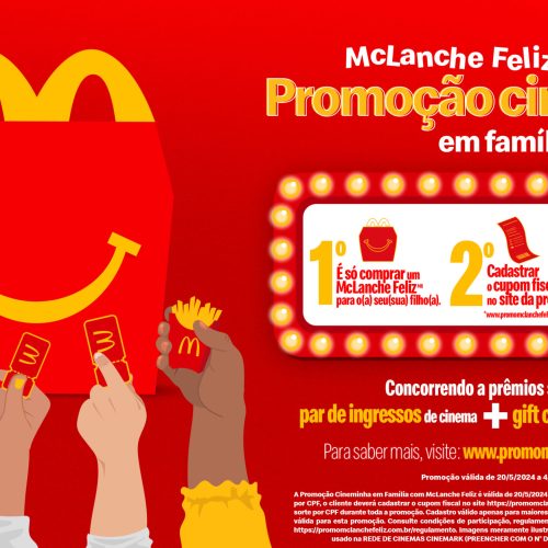 Cineminha em família: McLanche Feliz vai levar clientes para curtirem as telonas com Vale Méqui