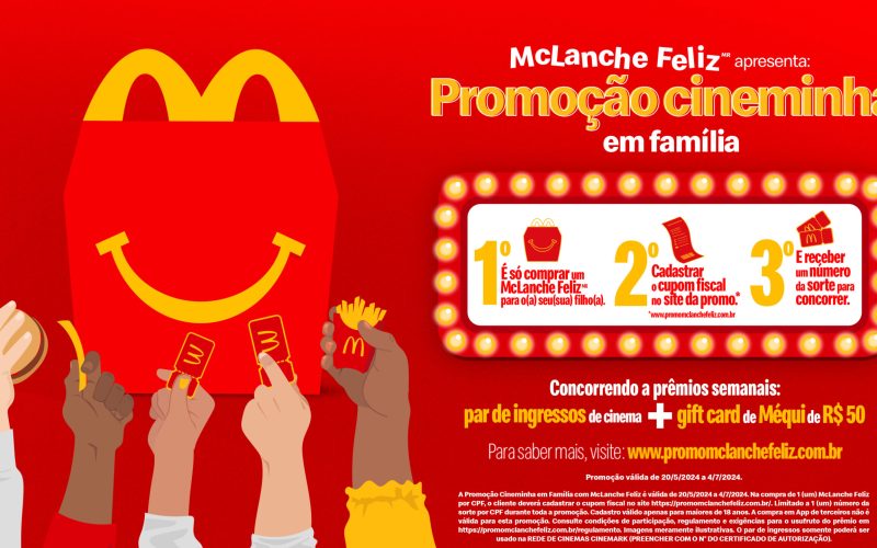 Cineminha em família: McLanche Feliz vai levar clientes para curtirem as telonas com Vale Méqui