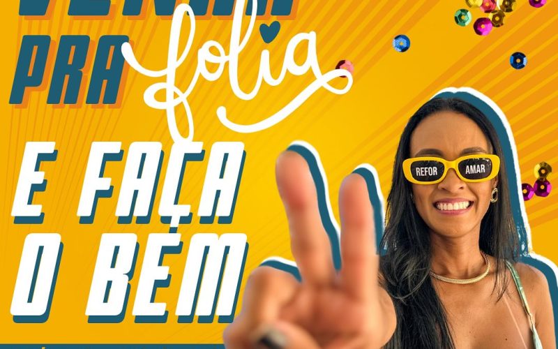 Folia Solidária! Carnaval da ONG ReforAMAR acontece dia 17 de fevereiro