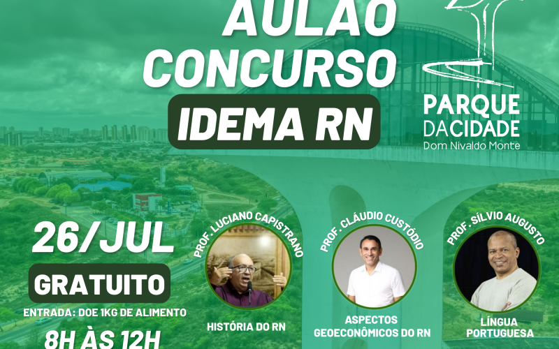 Parque da Cidade sedia aulão gratuito para concurso do Idema RN