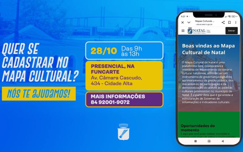 Oficina orienta artistas e agentes culturais sobre o uso do Mapa Cultural de Natal