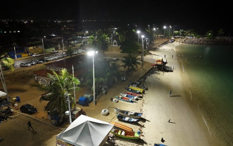 Orla da Redinha ganha reforço na iluminação