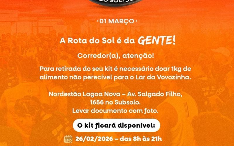 Últimas vagas: 2ª Corrida da Gente inicia entrega de kits nesta quinta-feira