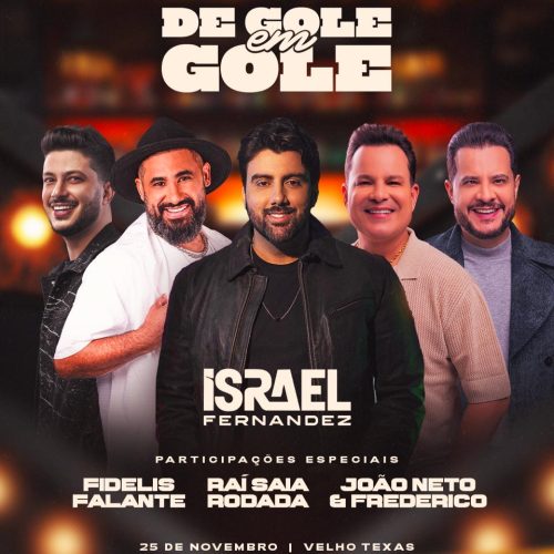 Israel Fernandez grava seu primeiro DVD com participação de Raí Saia Rodada e João Neto & Frederico