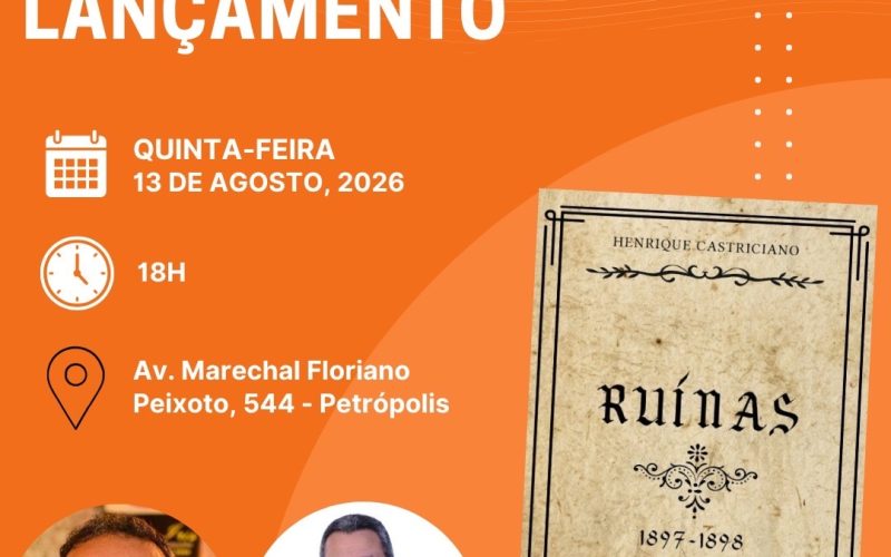 “Ruínas”, de Henrique Castriciano, ganha nova edição e será lançado na Livraria Manimbu, em Natal.