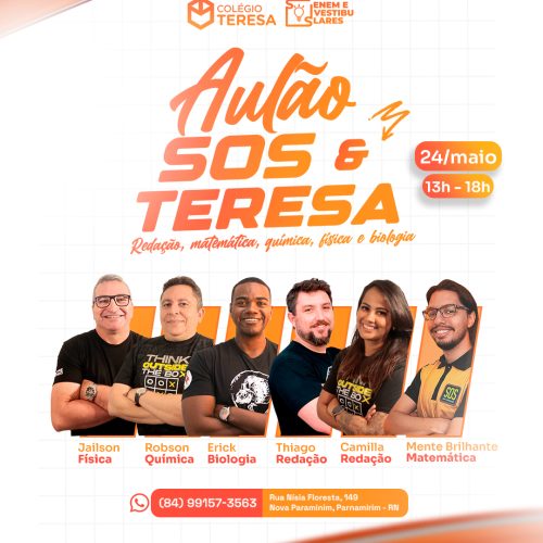 Colégio Teresa promove aulão preparatório do ENEM com supertime de professores