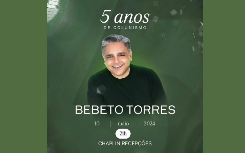 Bebeto Torres comemora 5 anos de colunismo social com festa premium em Natal