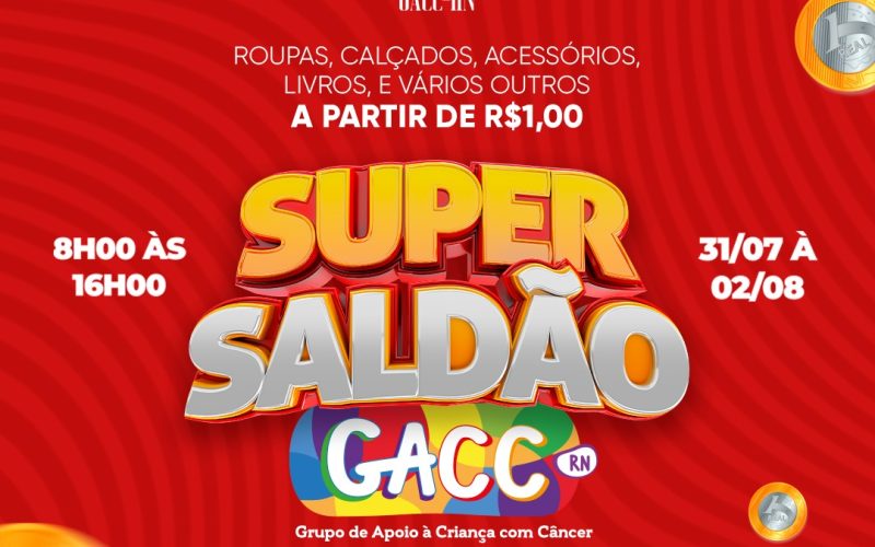 GACC-RN Realiza Bazar Solidário no próximo dia 31 de julho em Natal