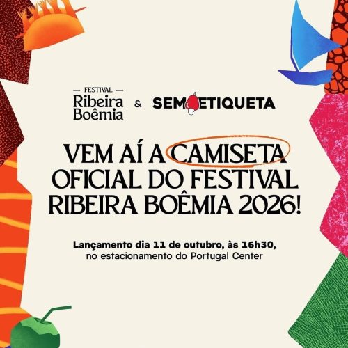 Ribeira Boêmia e Sem Etiqueta lançam camiseta oficial do Festival de Samba Ribeira Boêmia 2026, com roda de samba gratuita