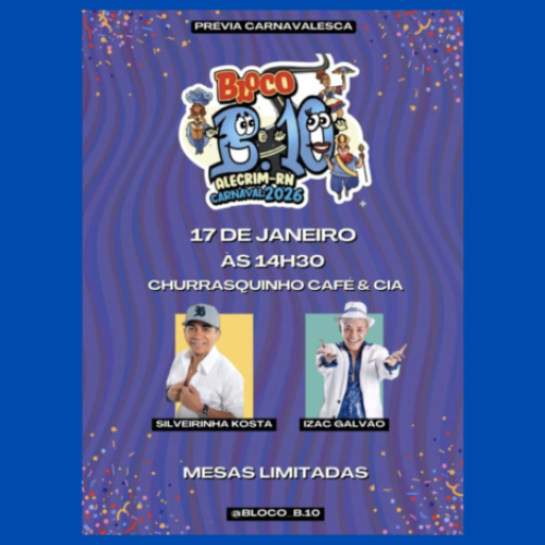 Bloco B-10 promove prévia carnavalesca no bairro do Alecrim