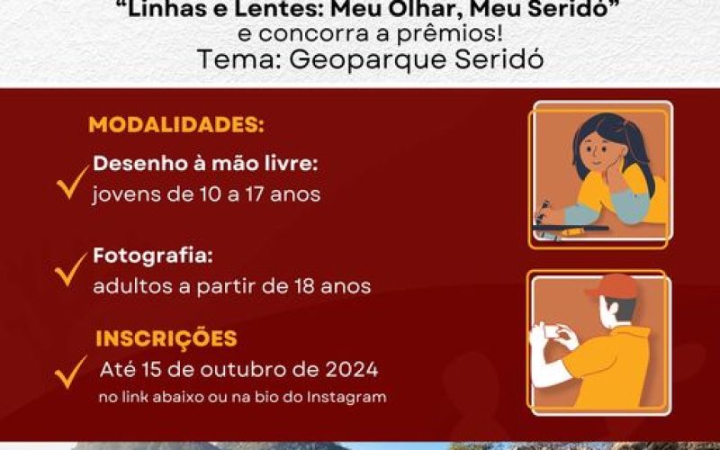 Concurso Cultural “Linhas e Lentes: Meu Olhar, Meu Seridó” destaca o Geoparque Seridó