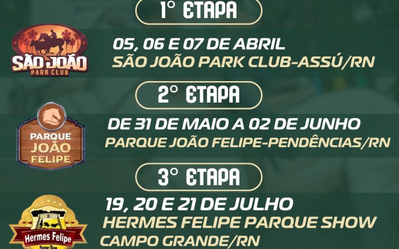 Divulgado o calendário de vaquejadas de 2024 e premiação será de R$ 215 mil
