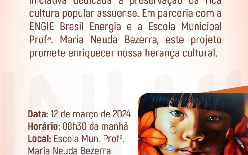 Projeto Curumim: Iniciativa com foco na cultura popular será lançada dia 12 em Assú